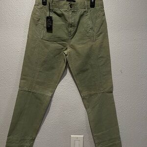 J. Crew Sage Green 100% Cotton Straight Leg Pants